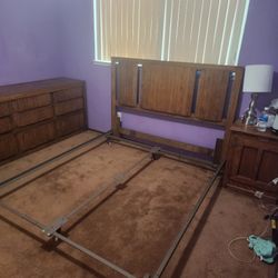 Queen Bed Frame And Matching Dresser