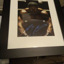 Michael B. Jordan. Signed And Framed Autograph Picture. With Framed ,Creed 3 . Poster