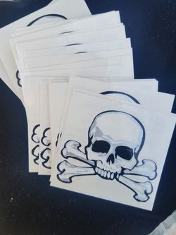 Skull temporary tattoo