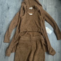 Womens 3 Piece Teddy Set