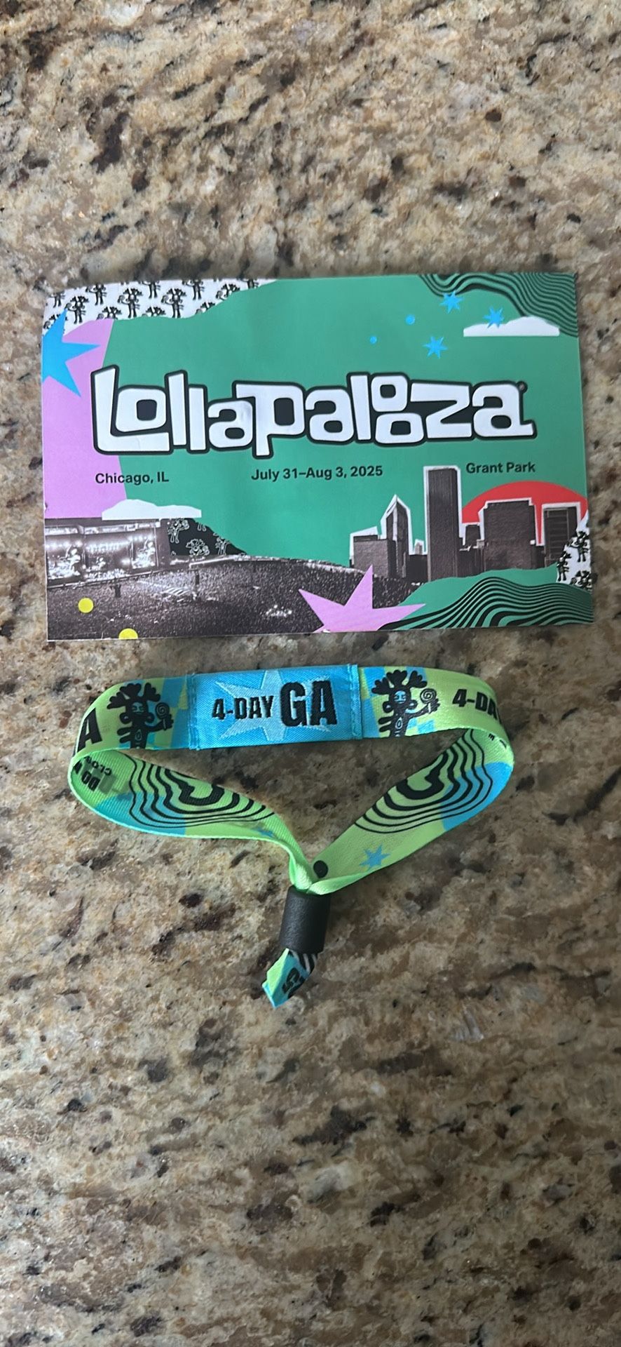 Lollapalooza 4 Day Wristband 