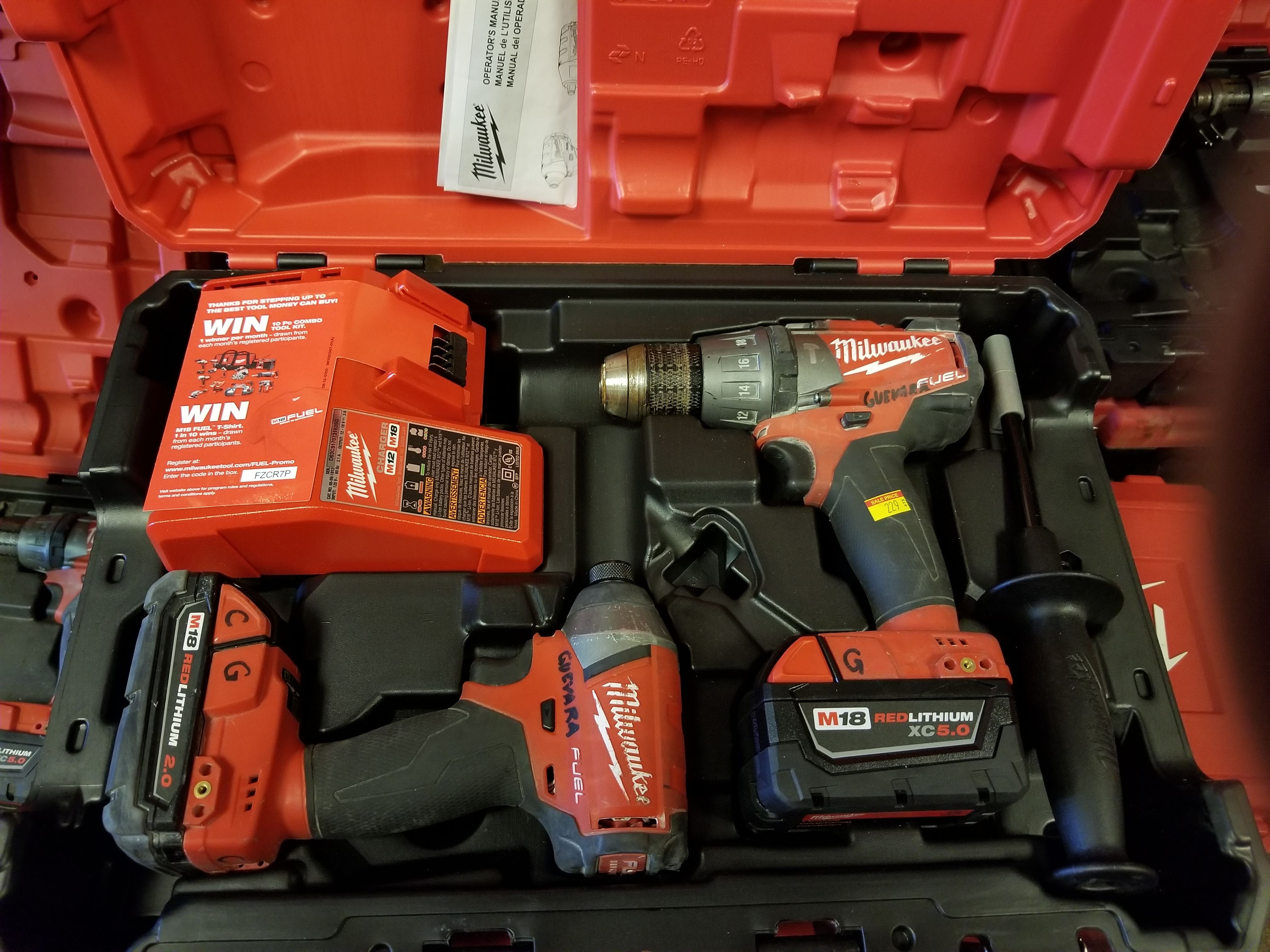 Milwaukee m18 fuel combo impact and hammer drill