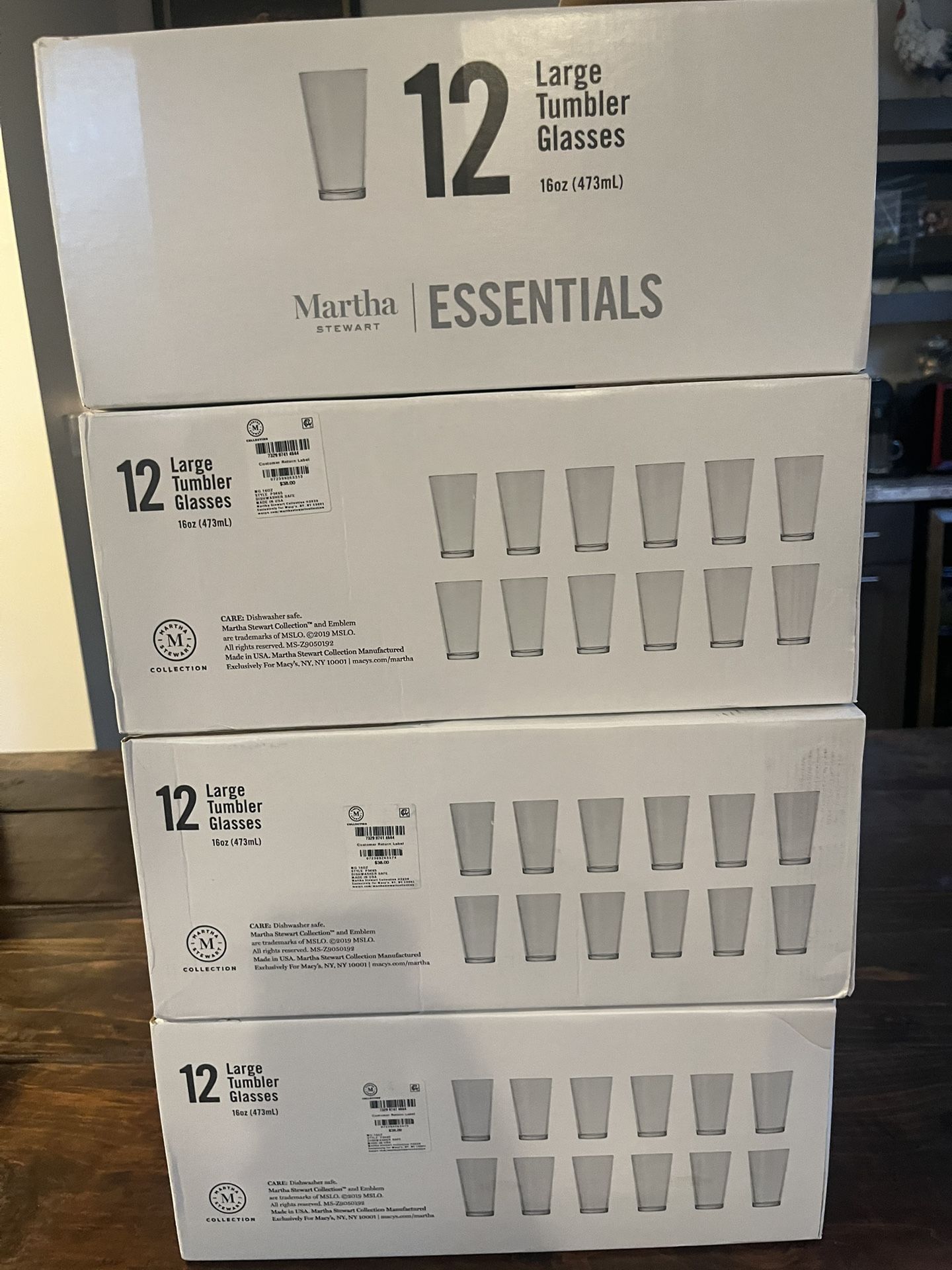 48 Large Tumbler Glasses