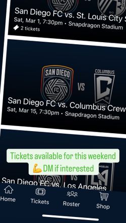 SDFC Vs Columbus Tonight. All Season Available