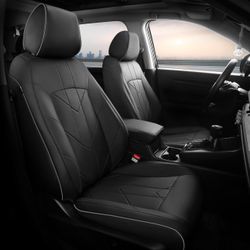 HRV Seat Covers for Honda HRV Sport,LX 2023 2024 2025 Faux Leather Car Seat Cover Full Set Waterproof - Black
