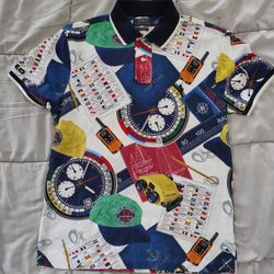 Ralph Lauren Polo Nautical Racing Shirt Size Medium Custom Slim Fit 