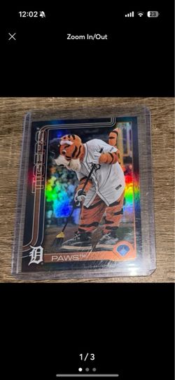Topps Paws M-10 Detroit Tigers Mascot 1/10 Black Foil