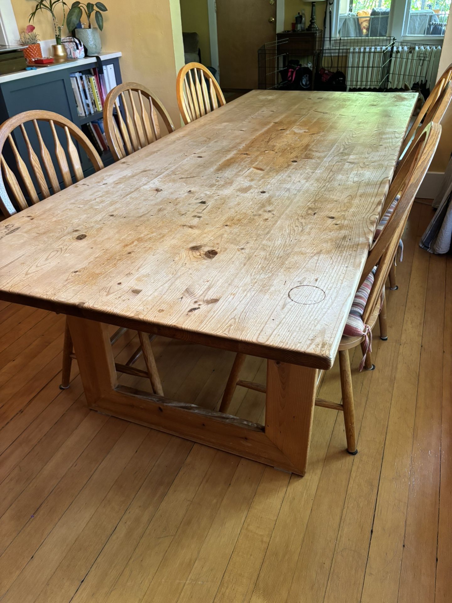 Solid Pine Table And 6 Chairs