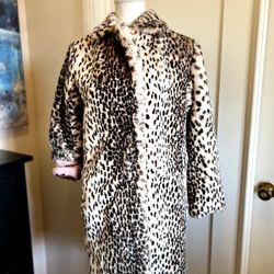 NWT Anthropologie Tiny Editions Faux Leopard Statement Coat - XS (Roomy Fit)