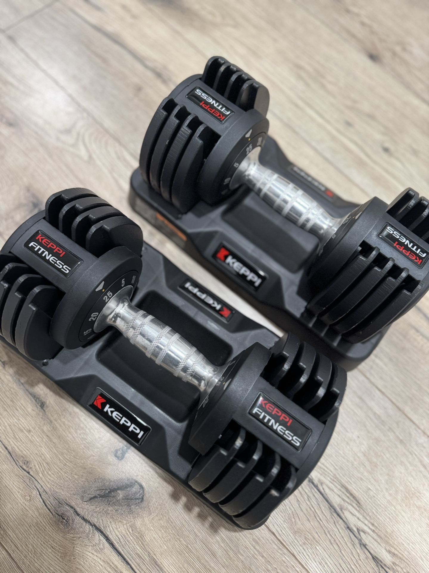 Keppi Adjustable Dumbells Set Max 25 Lbs Each