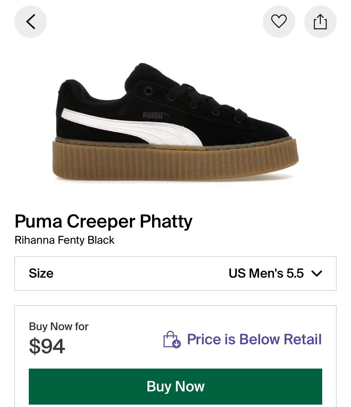 Puma X Fenty two sizes available(read description)