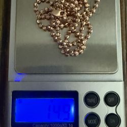 10K SOLID GOLD CHAIN ROSE GOLD 