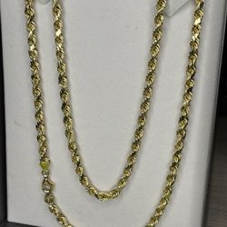 5mm 10k Gold Rope Chain