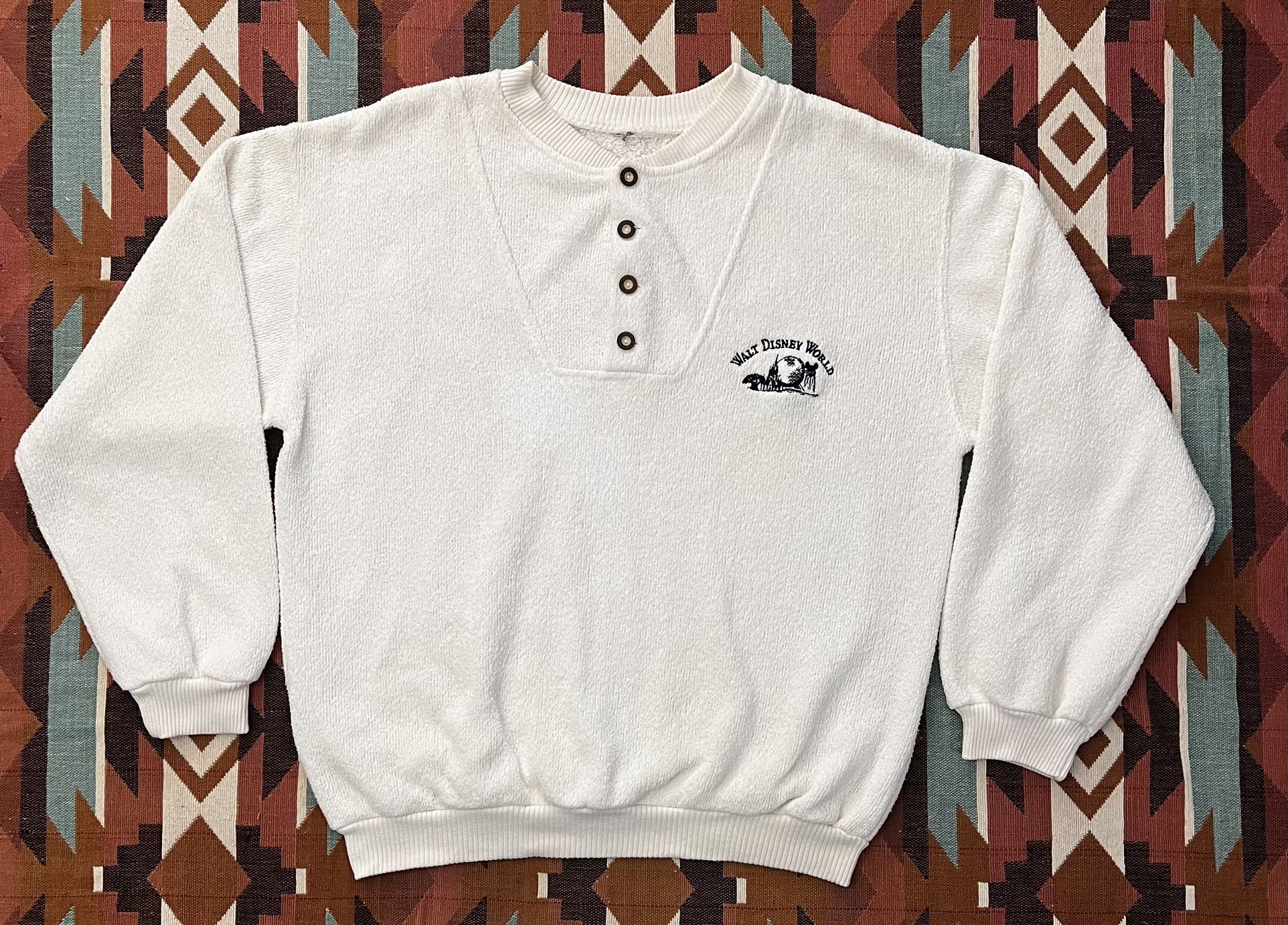 Vtg 90’s Walt Disney World Mickey Inc Fleece Pullover Sweater Size Medium/Large