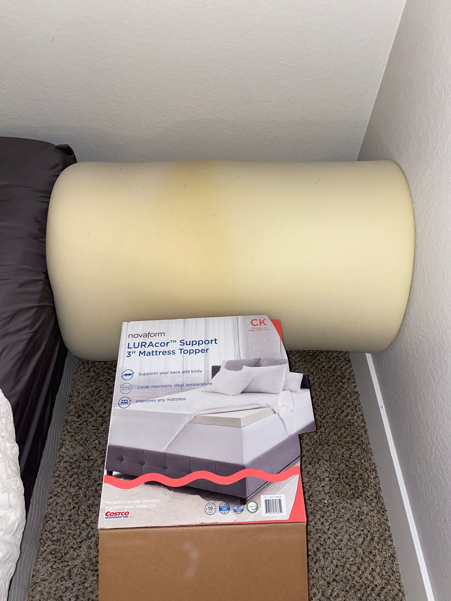 3” Costco Foam Mattress Topper - Cal King