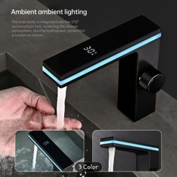 Smart Faucet with LED Temperature Display Touchscreen 