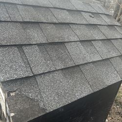 Dog house with bag of hay