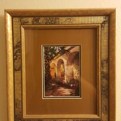 Wall Art - Spanish Mediterranean Gold Frame