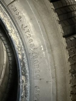 LT 265/60/20 Goodyear Wrangler Sr-a Used 