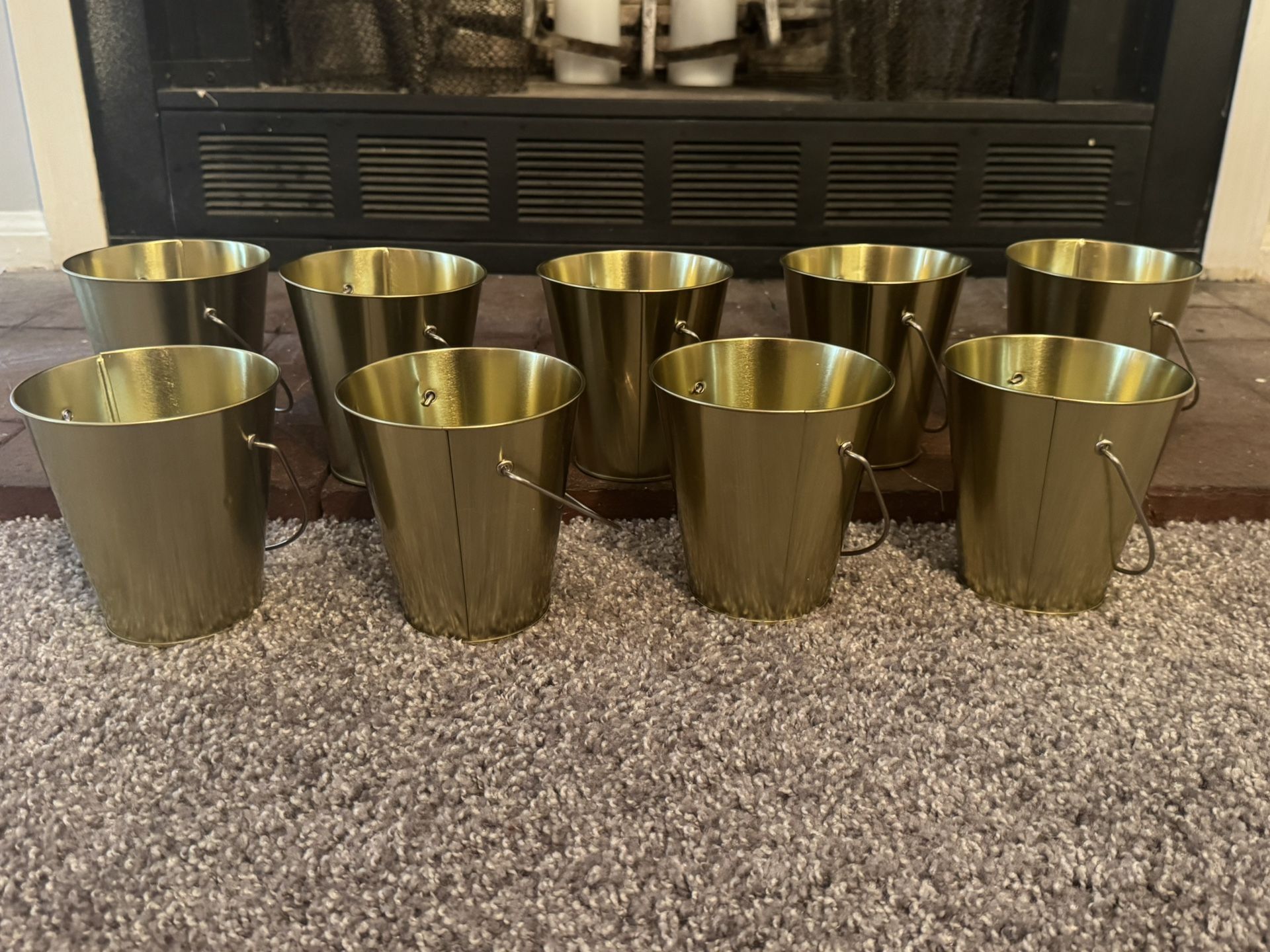 Golden Buckets (9)- Crafting/Party Decor