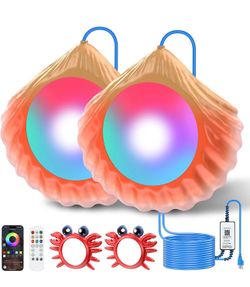 RGB Shell-Shaped Pool Lights 2-Pack