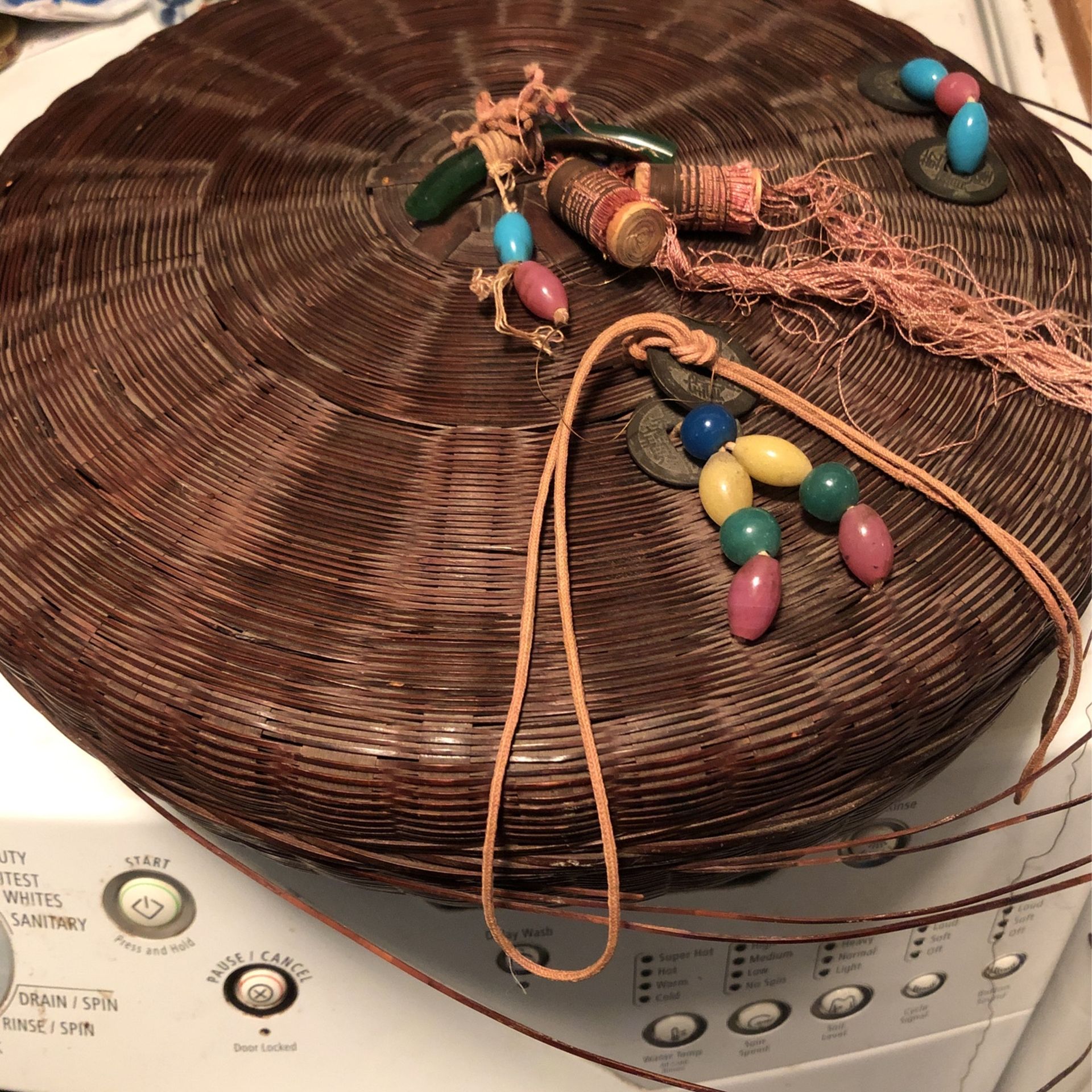 Antique Chinese Sewing Basket 