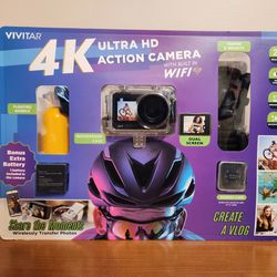 VIVITAR 4K UHD Acrion Camera Set With WiFi NEW