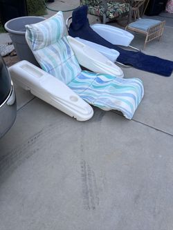 Used Metal Framed Pool Lounge Chairs.