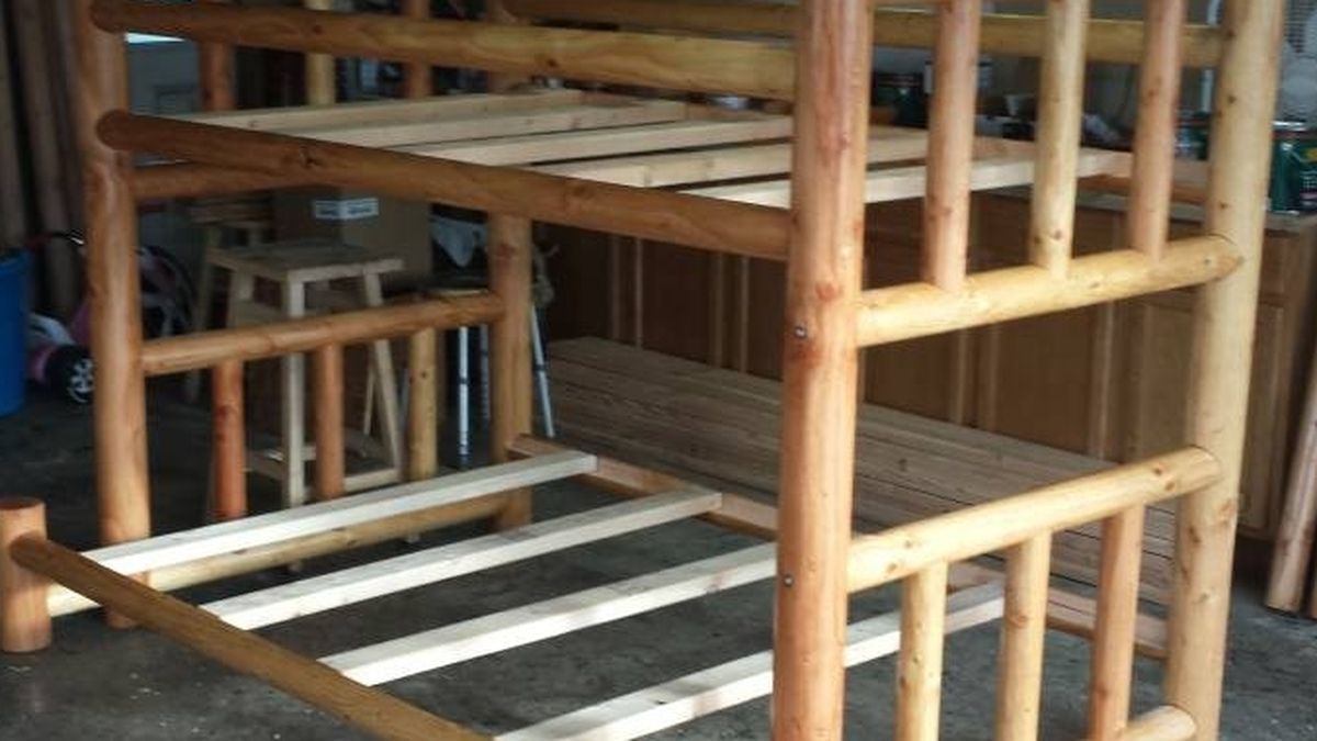 Twin Over Full Log Bunk Beds - Made To Order