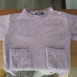 Purple Toddler Girls 2t DKNY Cardigan Pullover Sweatshirt