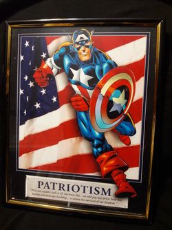 Captain America collectible frame motivational $10