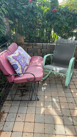 Free patio furniture rocking chair and glider