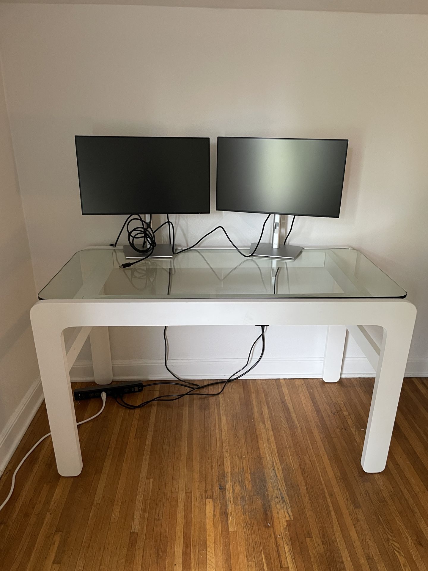 White Glass Top Desk From Urban Outfitters