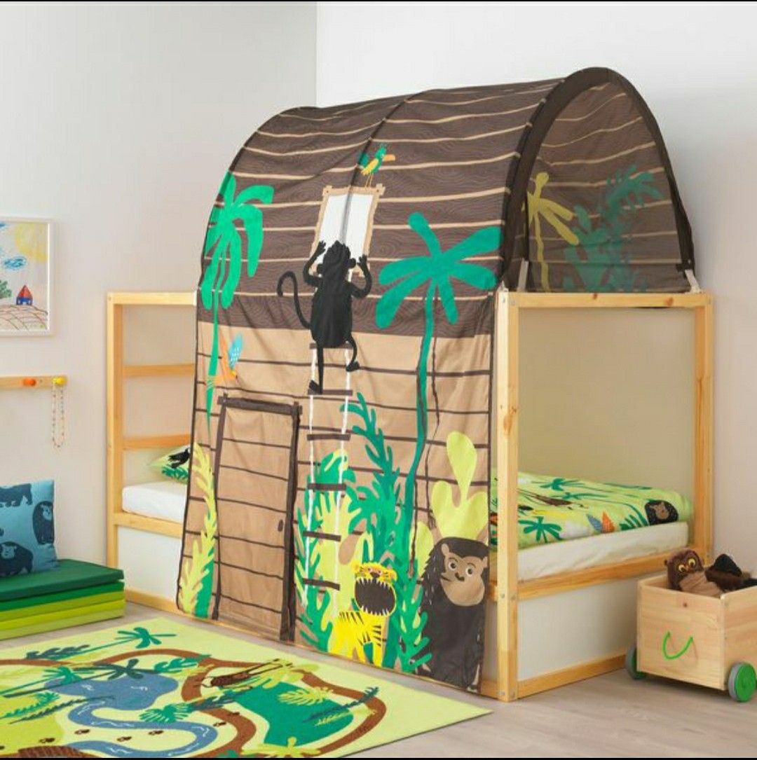 Ikea Kura twin bed with canopy tent