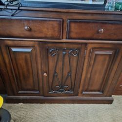 Iron & Wood Hutch - $60