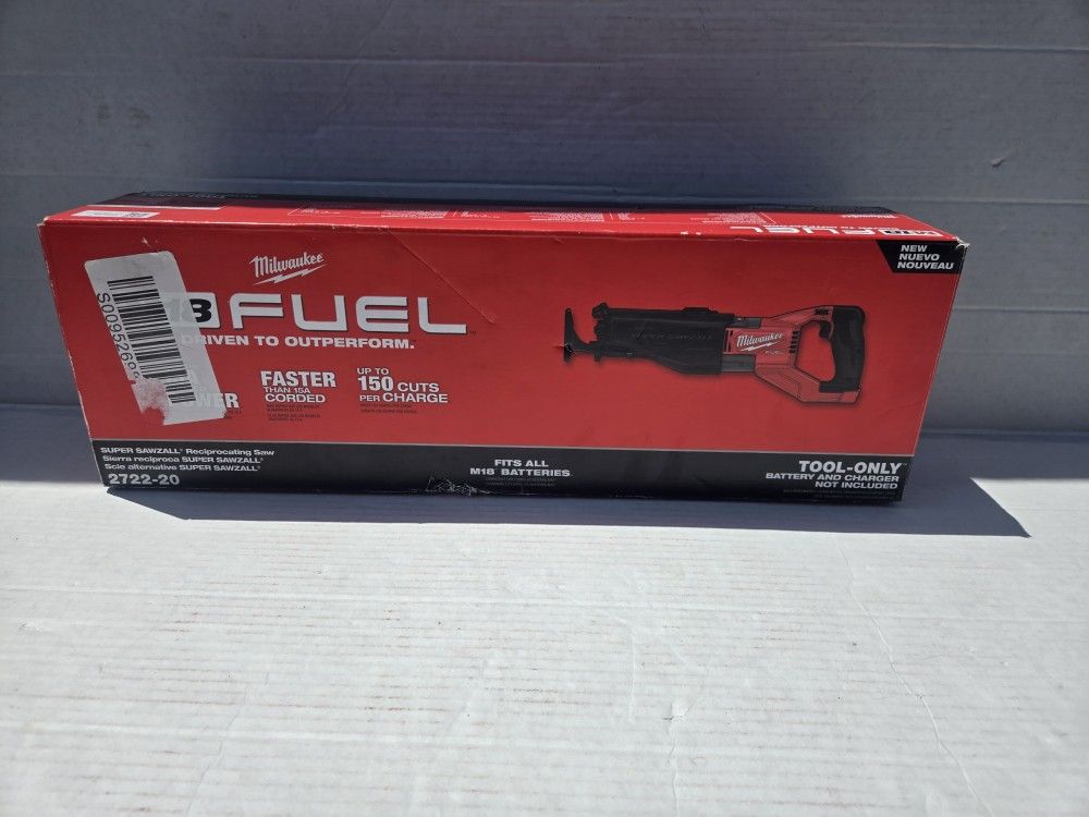 Milwaukee M18 Fuel 18-volt Brushless Super Sawzall Orbital Reciprocating Saw(Tool Only)
