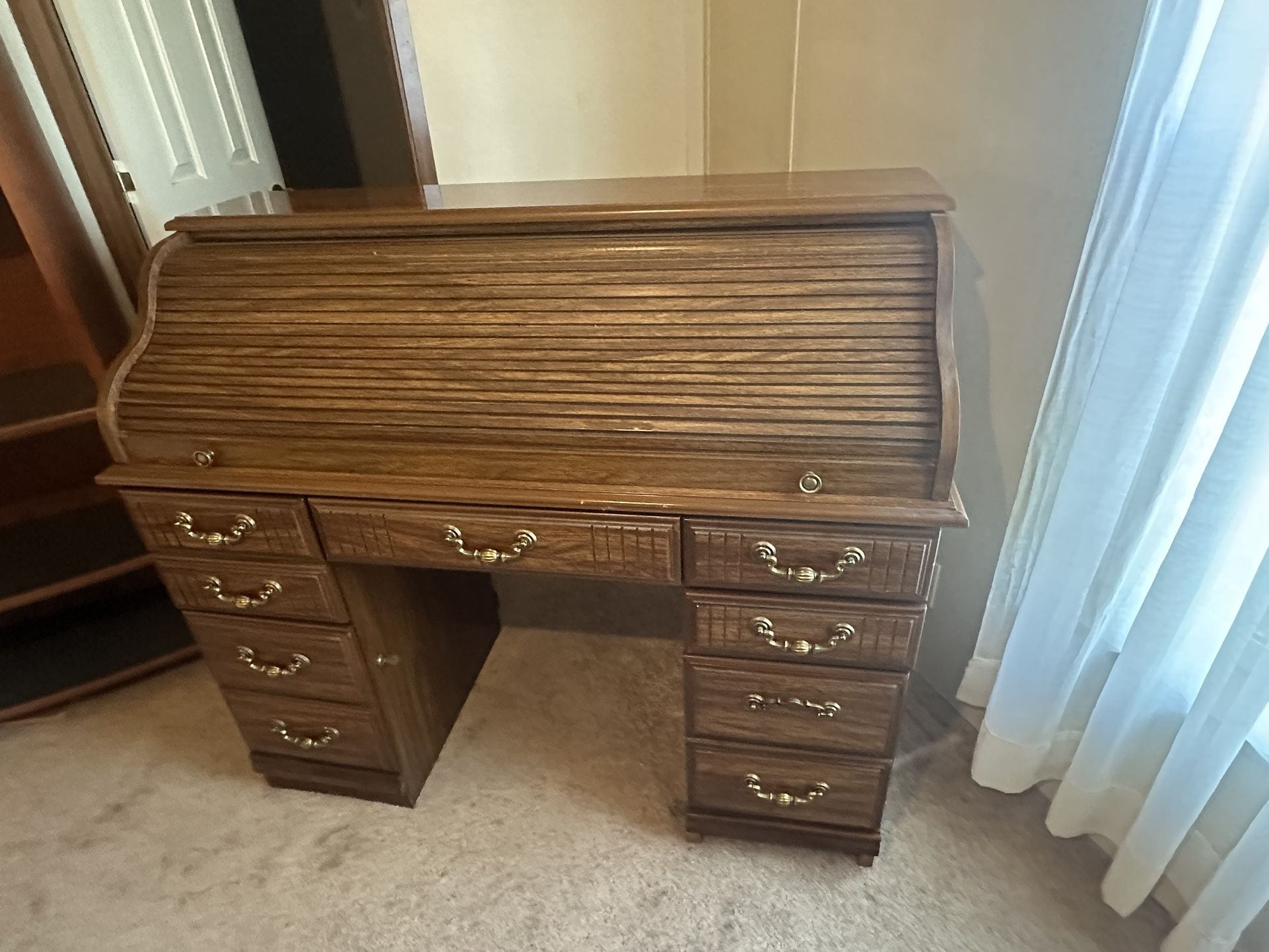 Antique Roll Top Desk