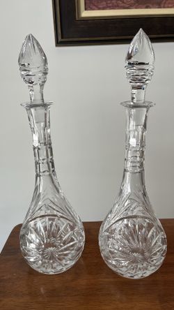 Beautiful Pair of Vintage Decanters