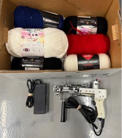 Rug Tufting Gun with Box of Yarn