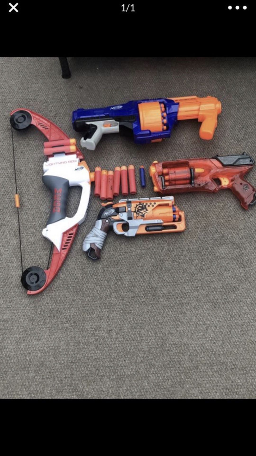 4 Nerf guns for sale!!!