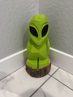 Hand Carved And Painted Alien