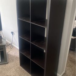 Black Wooden Bookshelf/Storage piece