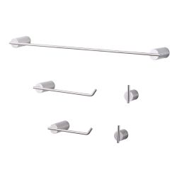 5-Piece Bath Hardware Set Accessory Included Towel Rack&Toilet Paper Holder&Towel Hook 