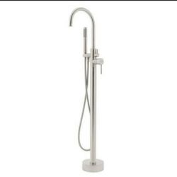 Akdy Stand Alone Tub Filler Brushed Nickel