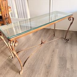 $50 Linda mesa de entrada de hierro y Vidrio Grueso