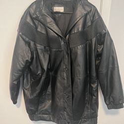 Venezia Leather 90s Style Jacket 