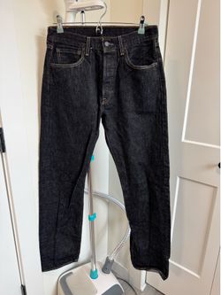 Levi’s 501 Original Men’s Jeans W32 L36 Black Dark Wash Straight Leg