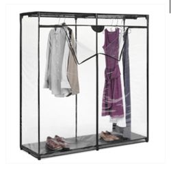 Whitmor 60-Inch Crystal Clear Extra Wide Clothes Closet 