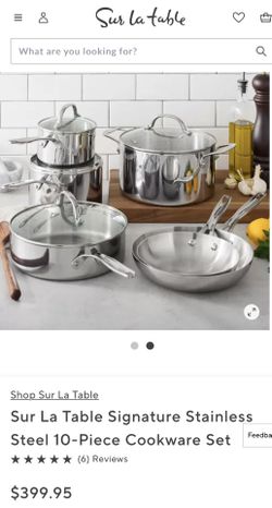 Sur La Table Signature Stainless Steel 10-Piece Cookware Set