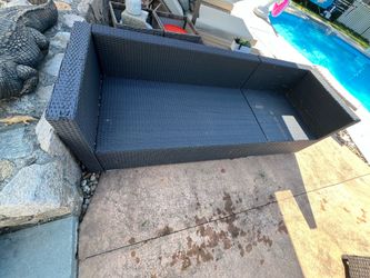 OUTDOOR PATIO DECK FURNITURE SOFA SET 4 CHAIRS
